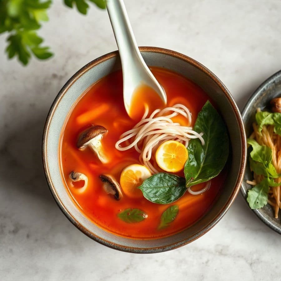 69. Thai Lemon Soup with Noodle ( Tom Yum )